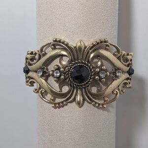 Vintage Style Gold and Black Bracelet